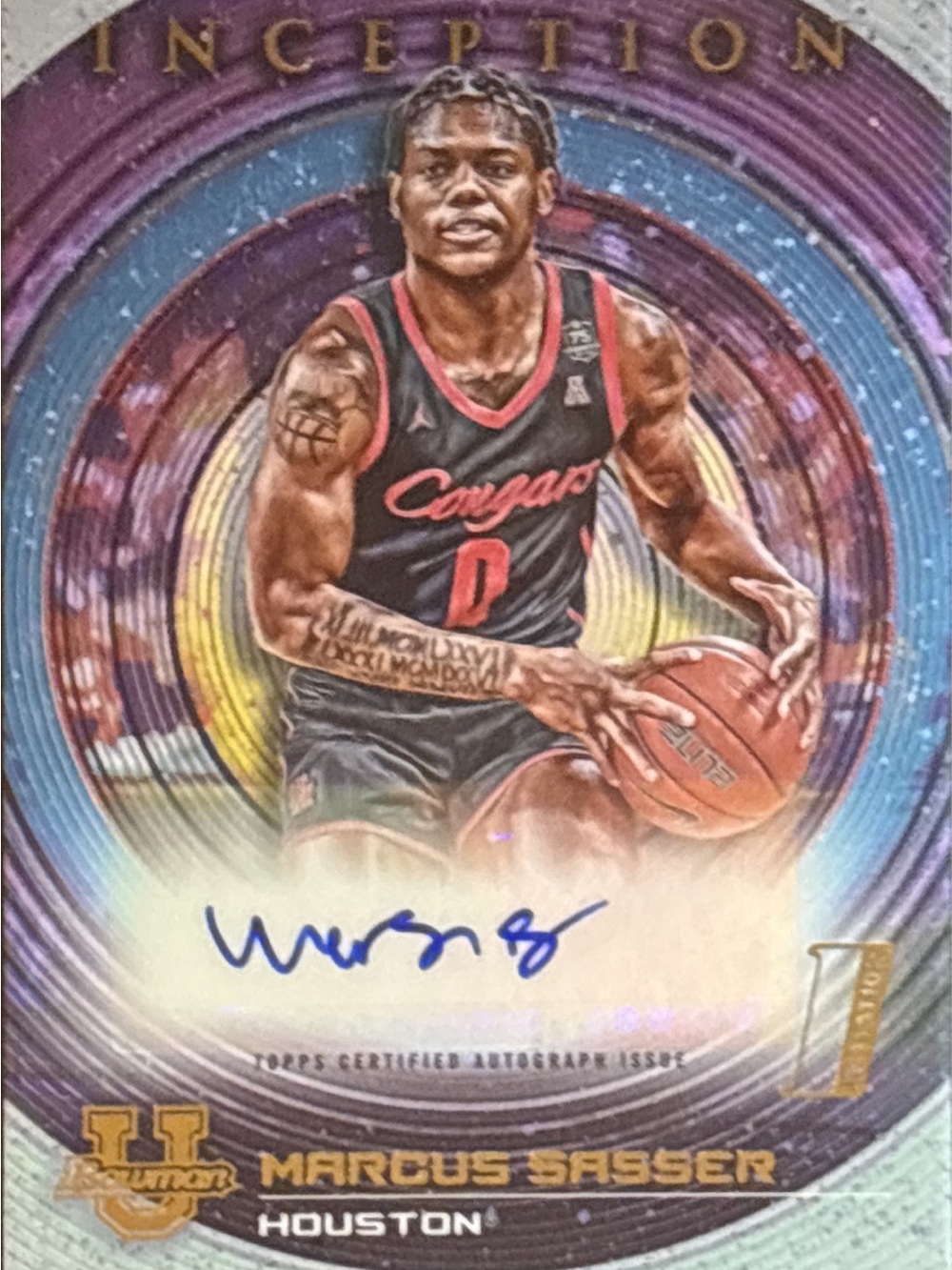 Topps Inception Marcus Sasser Basketball Card - Autographed